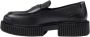 Armani Exchange Zwarte leren mocassin lente zomer collectie Black Dames - Thumbnail 6