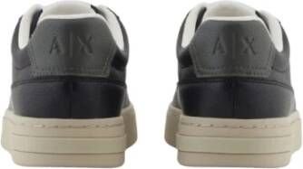 Armani Exchange Zwarte Leren Sneakers met Logo