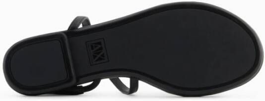 Armani Exchange Zwarte Sandalen voor Stijlvolle Look
