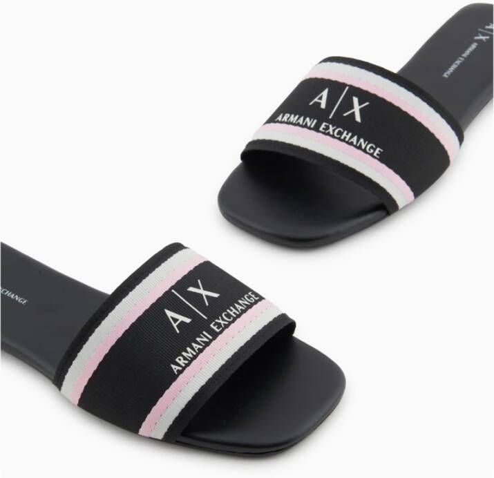 Armani Exchange Zwarte sandalen voor vrouwen