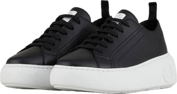 Armani Exchange Zwarte Sneakers met Flatform Zool Zwart Dames