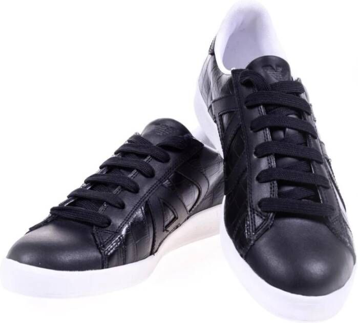 Armani Jeans Casual Sneakers voor Mannen en Vrouwen Black Heren