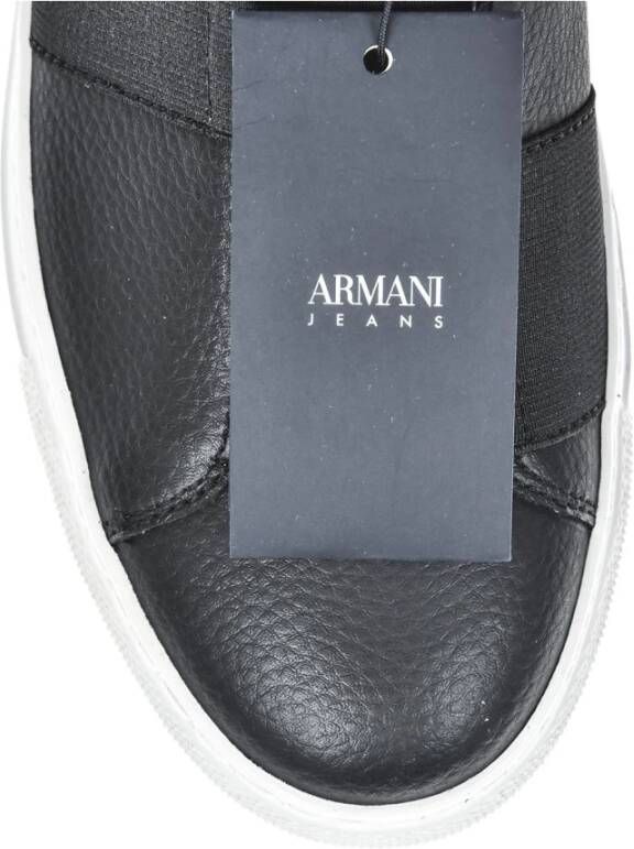 Armani Jeans Lage Sneaker Zwart Black Heren