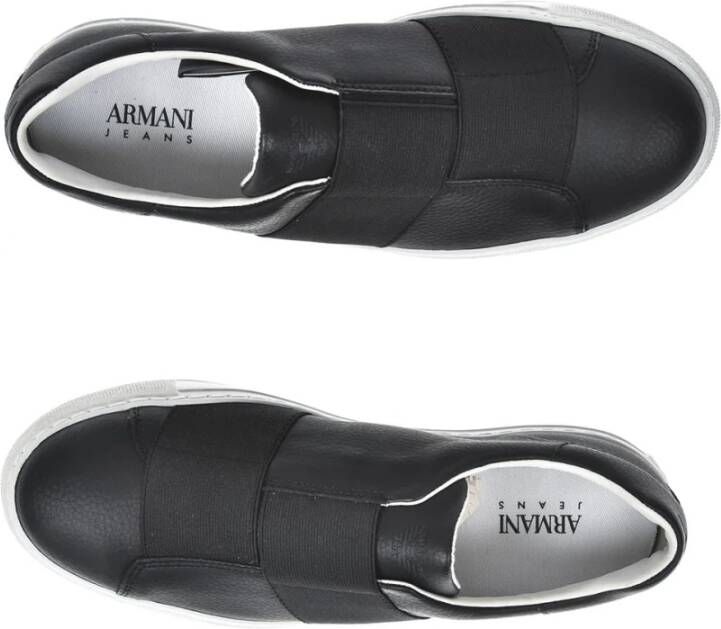 Armani Jeans Lage Sneaker Zwart Black Heren