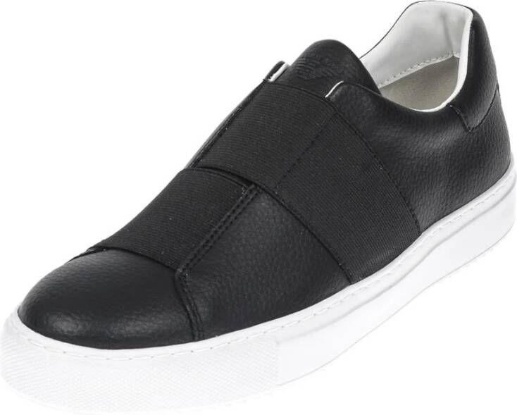 Armani Jeans Lage Sneaker Zwart Black Heren