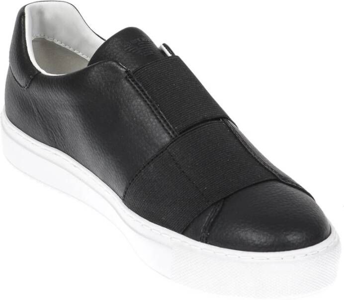 Armani Jeans Lage Sneaker Zwart Black Heren