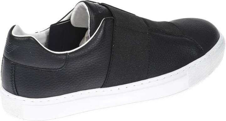 Armani Jeans Lage Sneaker Zwart Black Heren