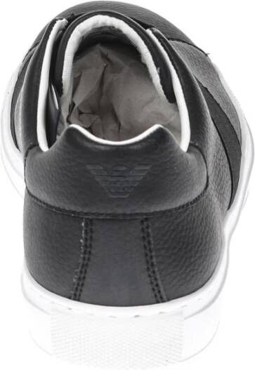 Armani Jeans Lage Sneaker Zwart Black Heren