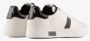 Armani Exchange Stijlvolle Leren Sneakers met Metallic Details White Dames - Thumbnail 4