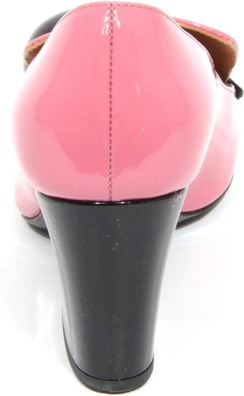Armani Lakleren schoen in Camelia Perla Zwart