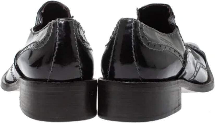 Armani Pre-owned Leather flats Black Dames