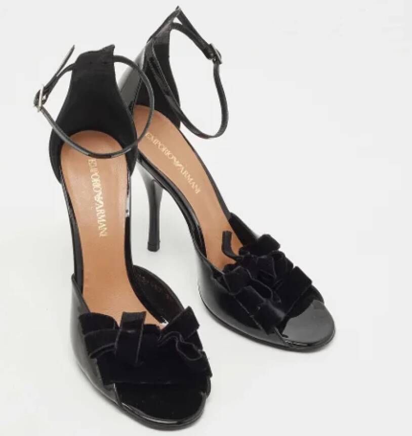 Armani Pre-owned Leather sandals Black Dames