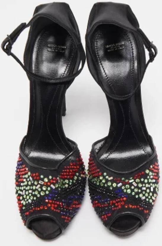 Armani Pre-owned Mesh sandals Black Dames