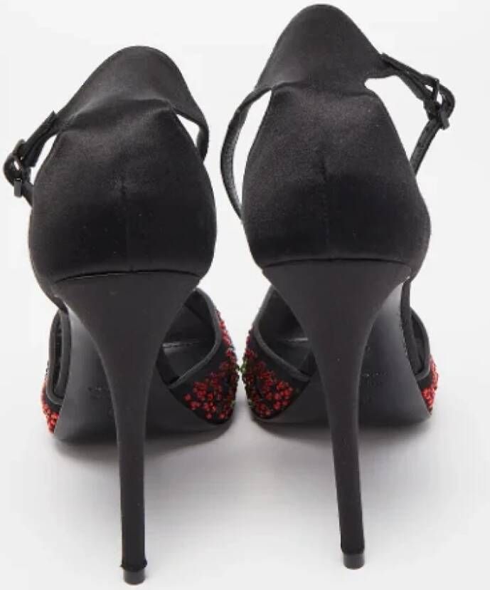 Armani Pre-owned Mesh sandals Black Dames