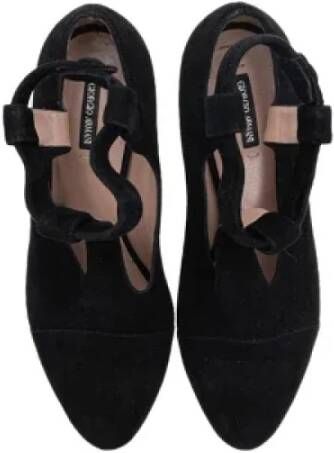 Armani Pre-owned Suede heels Black Dames