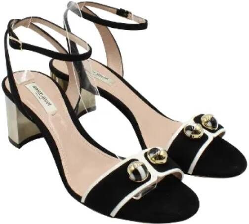 Armani Pre-owned Suede sandals Black Dames