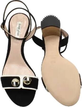 Armani Pre-owned Suede sandals Black Dames