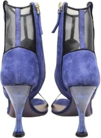 Armani Pre-owned Suede sandals Blue Dames
