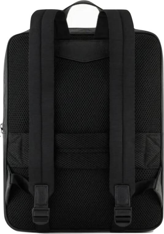 Armani Slanke leren rugzak met adelaarsprint