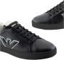 Armani Sneakers met Adelaarpatch van Leer Black Heren - Thumbnail 11