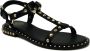 Ash Zwarte Leren Ballerina Sandalen Ss24 Black Dames - Thumbnail 2