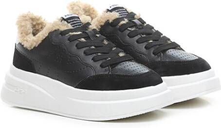 ASH Bont Zwart Leren Sneakers Vrouwen