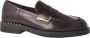 Ash Bourgondische Leren Loafer met Studs Red Dames - Thumbnail 4
