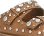 ASH Bruine Leren Sandalen met Stud Details - Thumbnail 2