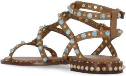 Ash Bruine Leren Sandalen met Studs Brown Dames