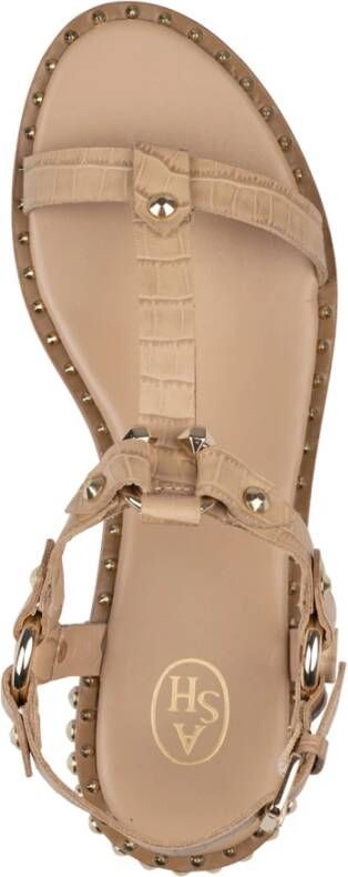 ASH Bruine Leren Sandalen voor Vrouwen