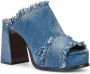Ash Denim Fabric Peep-toe Mules Blauw Blue Dames - Thumbnail 2