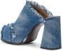 Ash Denim Fabric Peep-toe Mules Blauw Blue Dames - Thumbnail 6