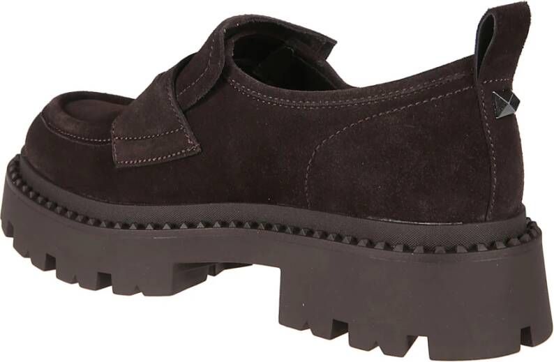 Ash Stijlvolle Dark Gun Loafers Brown Dames