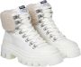 Ash Leren en suède Shearling Enkellaarzen White Dames - Thumbnail 2