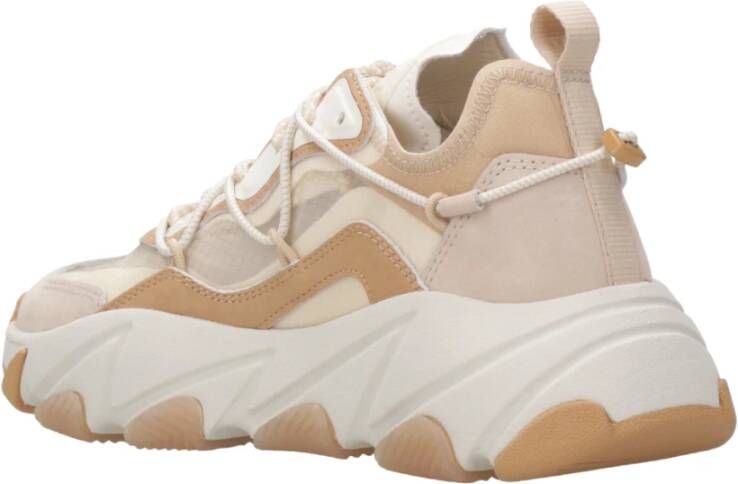 Ash Extrabis Witte Sneakers met Elegante Veters Beige Dames