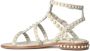 Ash Zachte leren platte sandalen Beige Dames - Thumbnail 3