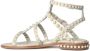 Ash Zachte leren platte sandalen Beige Dames - Thumbnail 3