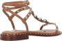 Ash Kaneel Ariel Goud Leren Sandalen Brown Dames - Thumbnail 3