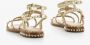 Ash Platte Sandalen met Gouden Studs Beige Dames - Thumbnail 10