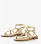 Ash Platte Sandalen met Gouden Studs Beige Dames - Thumbnail 11