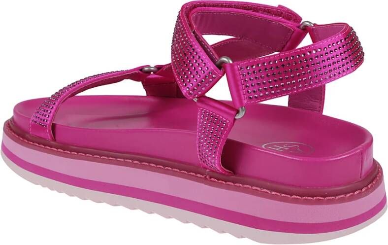 Ash Fuxia Ugogastrass Platte Sandalen Roze Dames