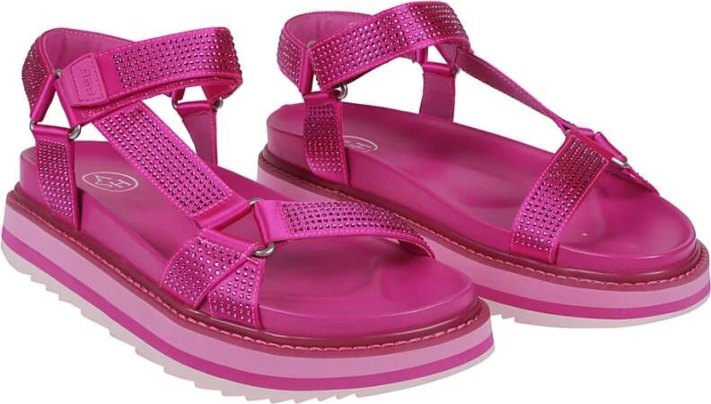 Ash Fuxia Ugogastrass Platte Sandalen Roze Dames