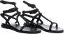 Ash Modieuze Leren Platte Sandalen voor Dames Zwart Dames - Thumbnail 11