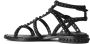 Ash Precious Platte Leren Sandalen Zwart Dames - Thumbnail 2