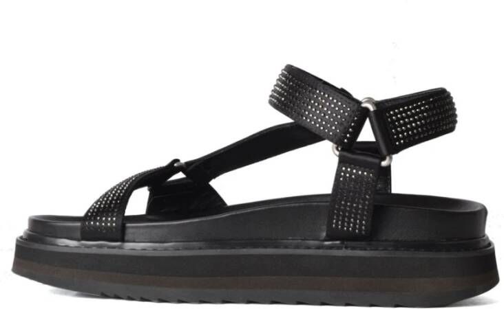 Ash Zomerse Stijl Platte Sandalen Zwart Dames