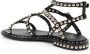Ash Zwarte Leren Sandaal met Gouden Studs Black Dames - Thumbnail 13