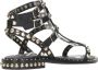 Ash Play Zwarte Leren Platte Sandalen Black Dames - Thumbnail 13