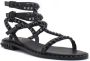 Ash Modieuze Leren Platte Sandalen voor Dames Zwart Dames - Thumbnail 3