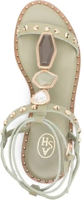 ASH Groene Leren Sandalen voor Vrouwen