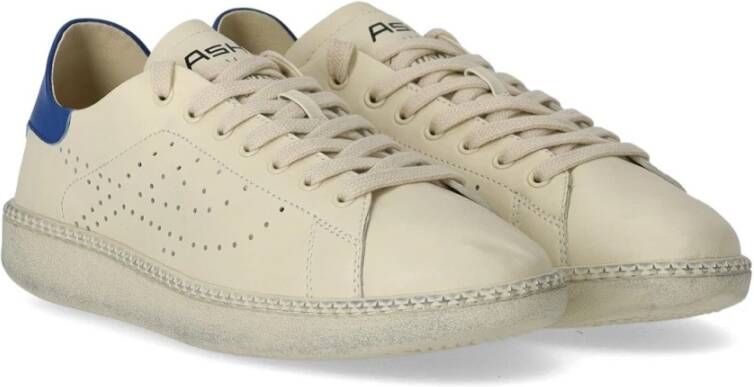 Ash Ivoorblauwe Sneaker met Geperforeerd Logo Beige Heren